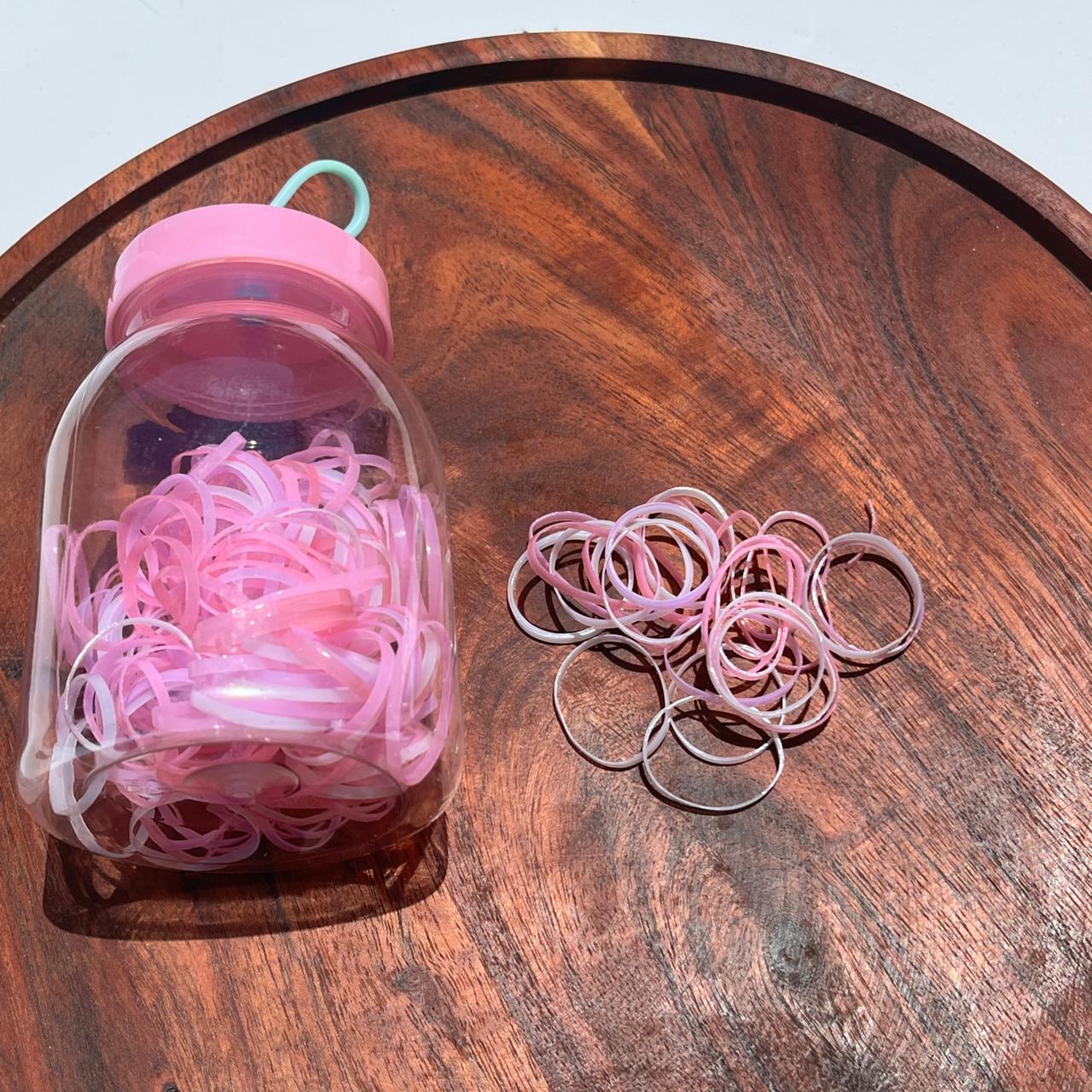 Disco Rubber Band Hair Elastics Jar (1 Jar)