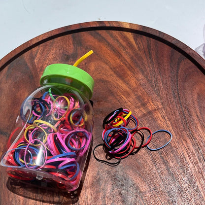 Disco Rubber Band Hair Elastics Jar (1 Jar)