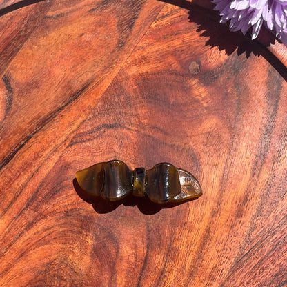 Marble Wave Bow Barrette - Small 6.5cm