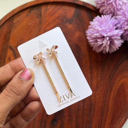 Crystal Blossom Chain Hair Pins – Set of 2