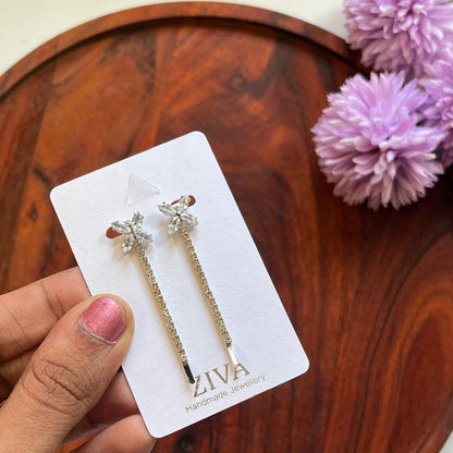 Crystal Blossom Chain Hair Pins – Set of 2