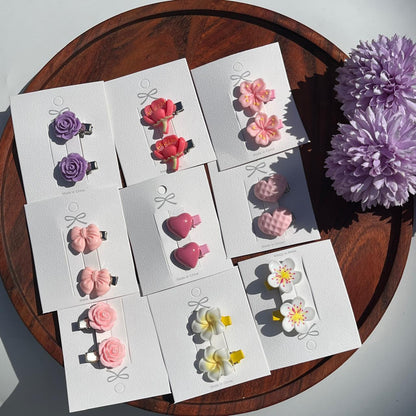 Sweet Blossom Mini Hair Clips – Set of 2