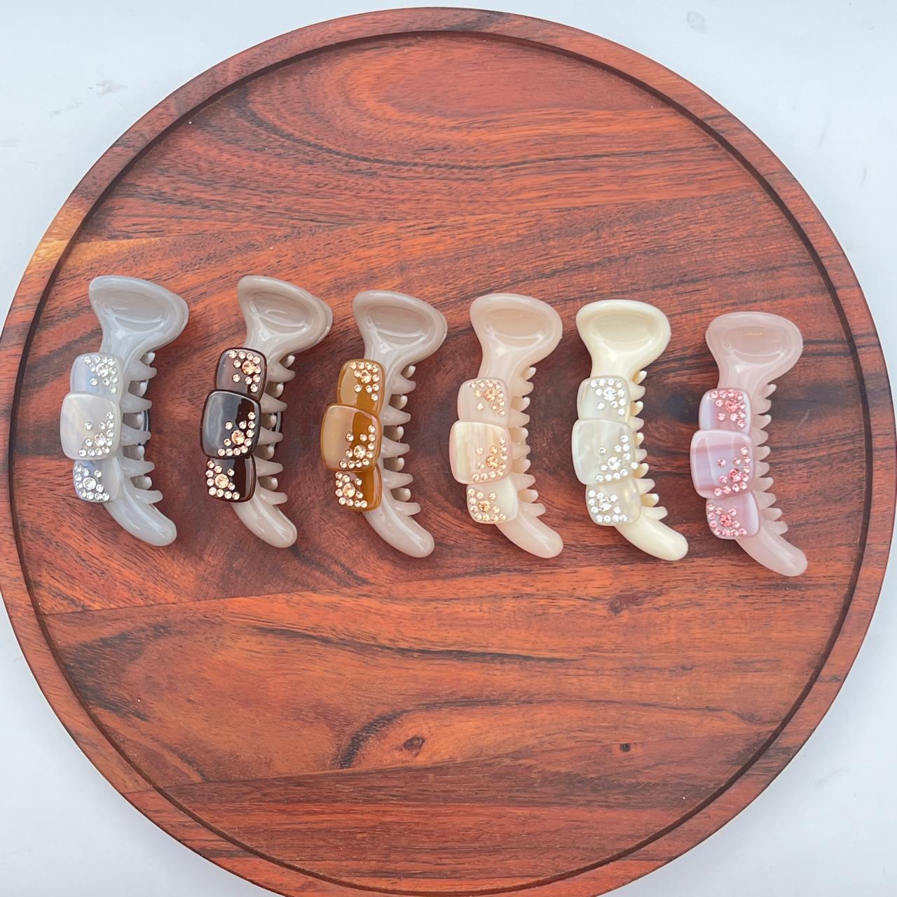 Crystal Bow Banana Clip Collection- Medium 8cm