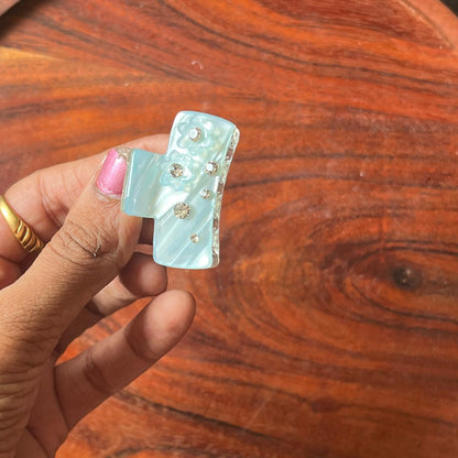 Pastel Crystal Mini Claw Clip - 4Cm Medium