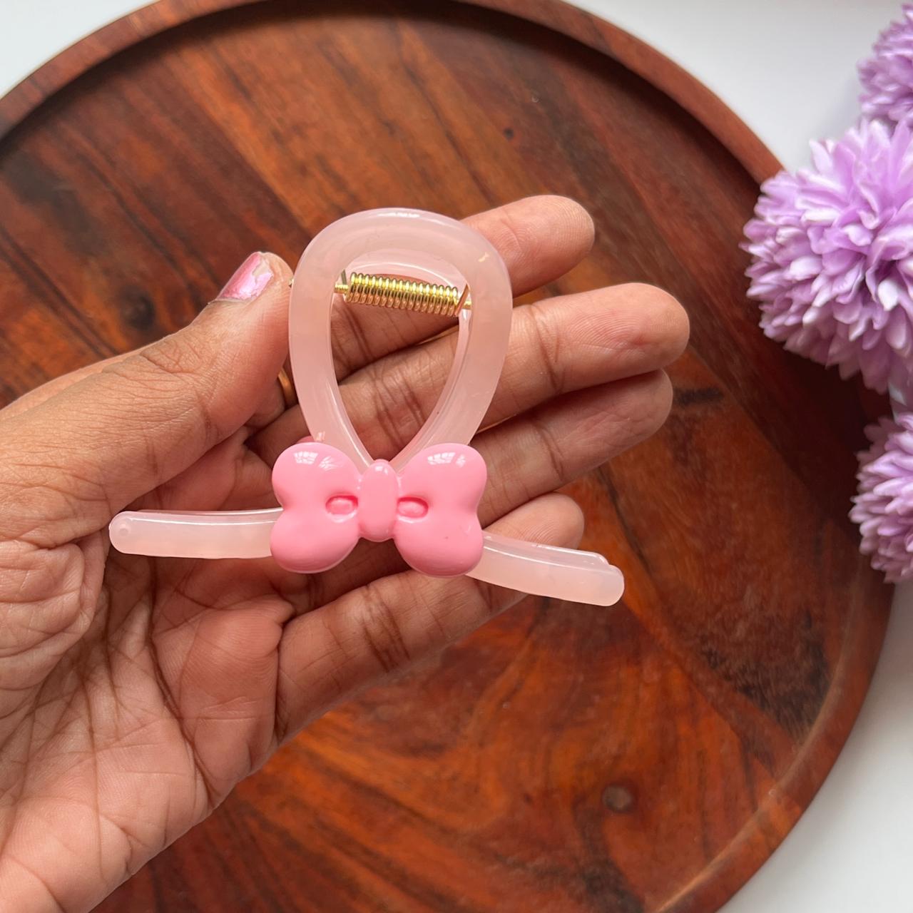 Pastel Bow Loop Claw Clip 🎀- 8cm Medium