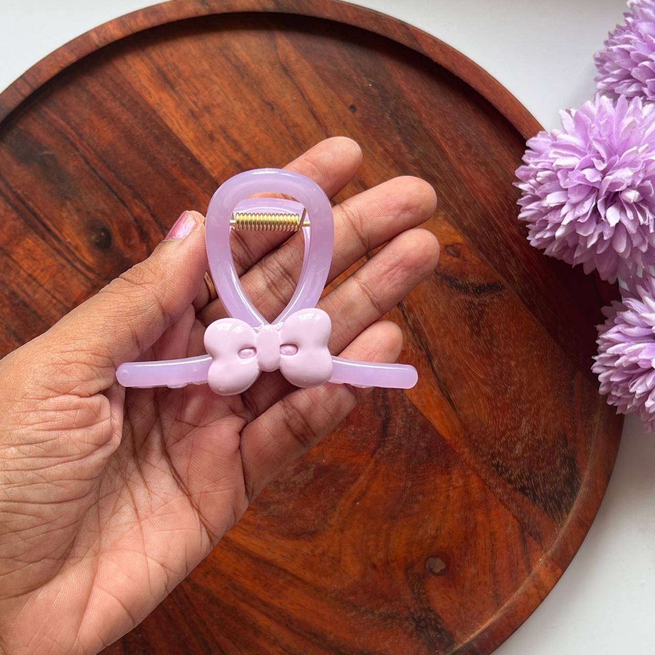 Pastel Bow Loop Claw Clip 🎀- 8cm Medium