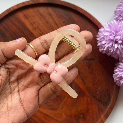 Pastel Bow Loop Claw Clip 🎀- 8cm Medium