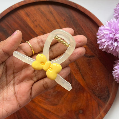 Pastel Bow Loop Claw Clip 🎀- 8cm Medium