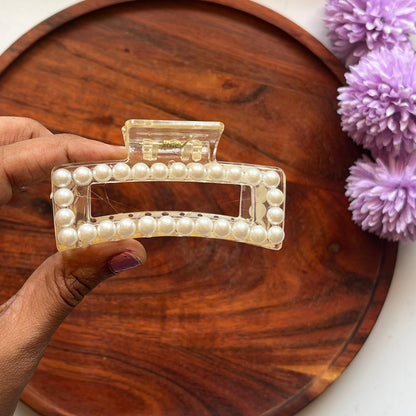 Pearl Frame Claw Clip- 9cm Large