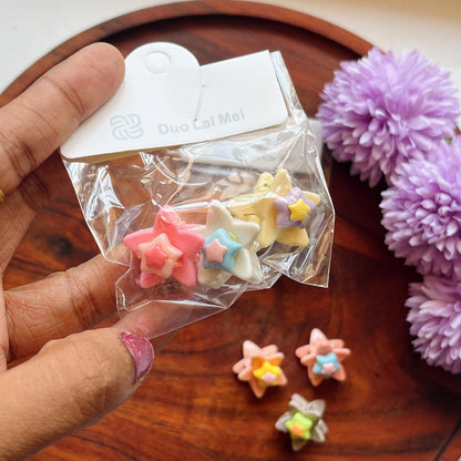 Twinkle Star Mini Hair Clip Set– Pack of 3 (Assorted colors)