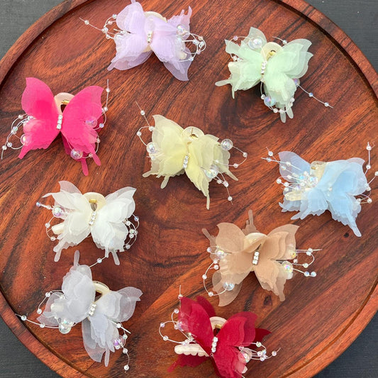 Crystal Butterfly Hair Claw Clip - small 4cm