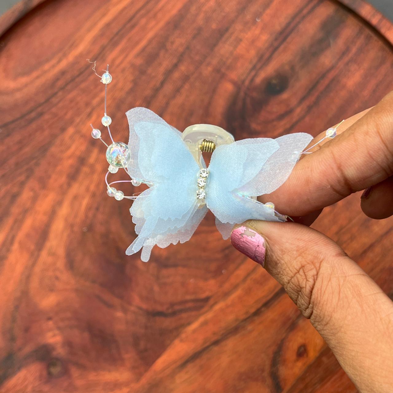 Crystal Butterfly Hair Claw Clip - small 4cm