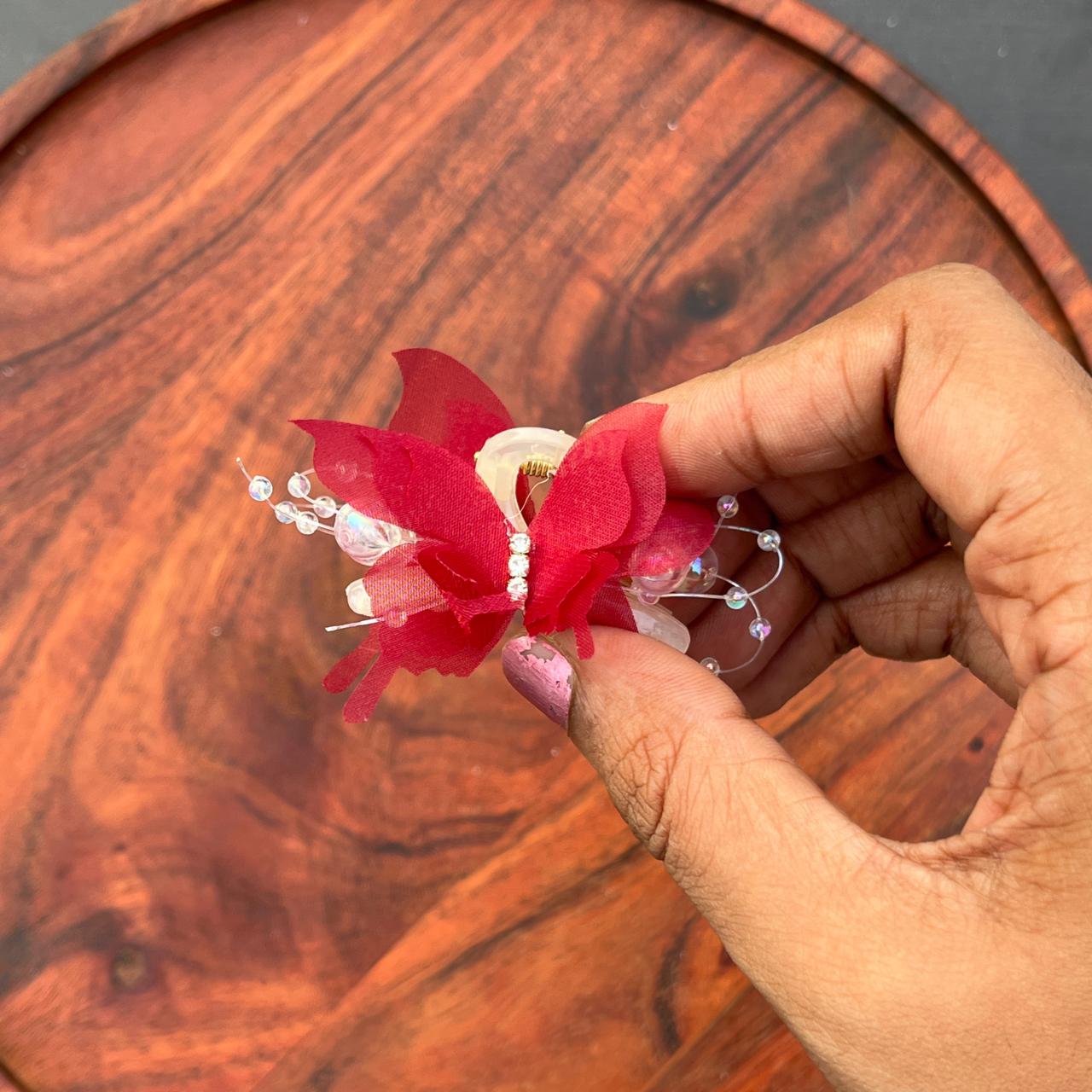 Crystal Butterfly Hair Claw Clip - small 4cm