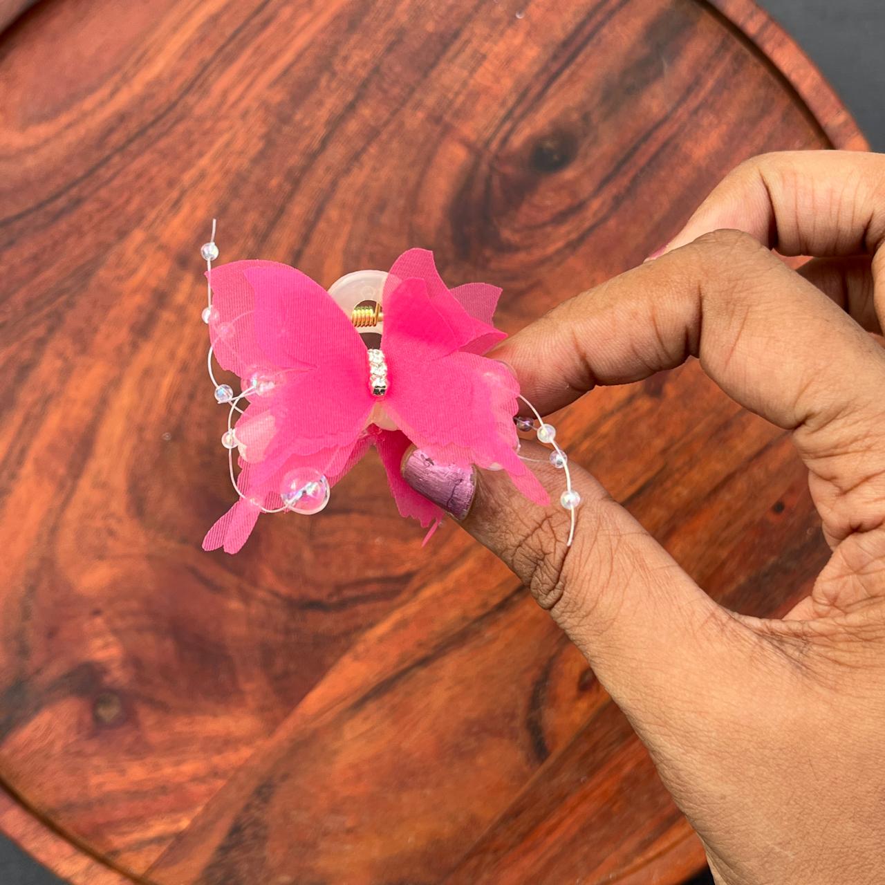 Crystal Butterfly Hair Claw Clip - small 4cm