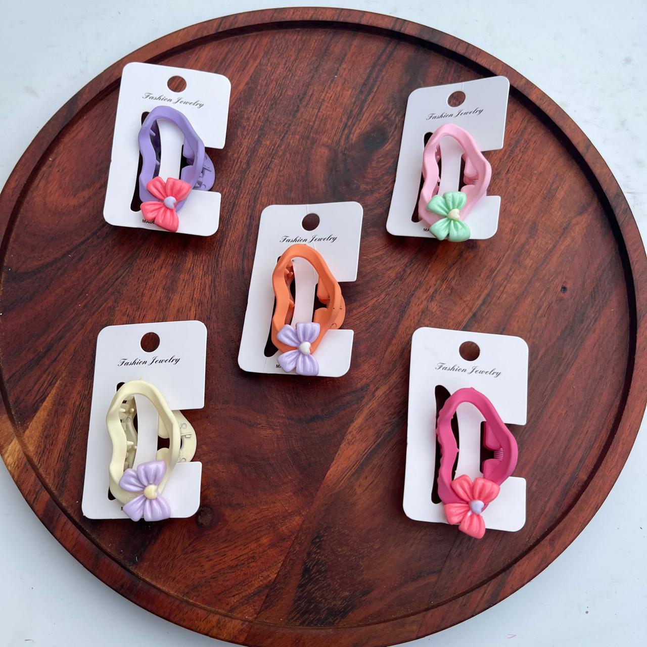 Pastel Bloom Floral Claw Clip - small 4.5cm