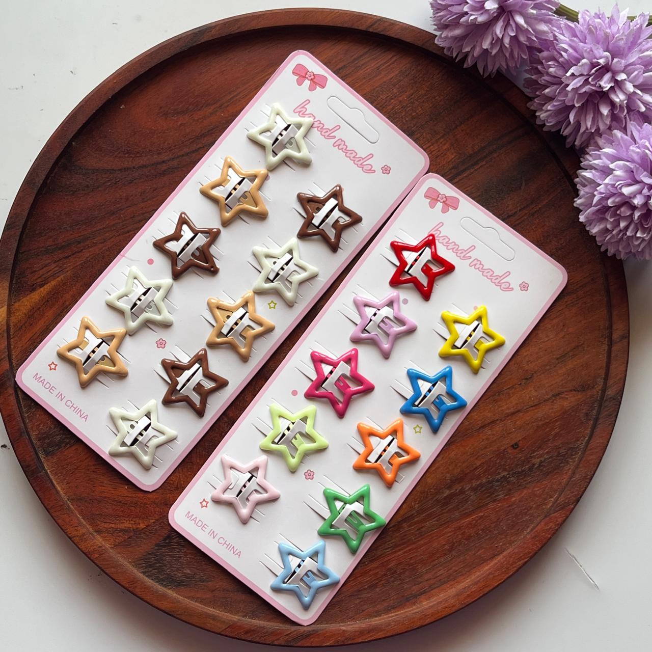 Star Snap Hair Clips – 10 Pairs