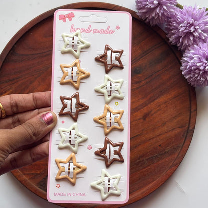 Star Snap Hair Clips – 10 Pairs
