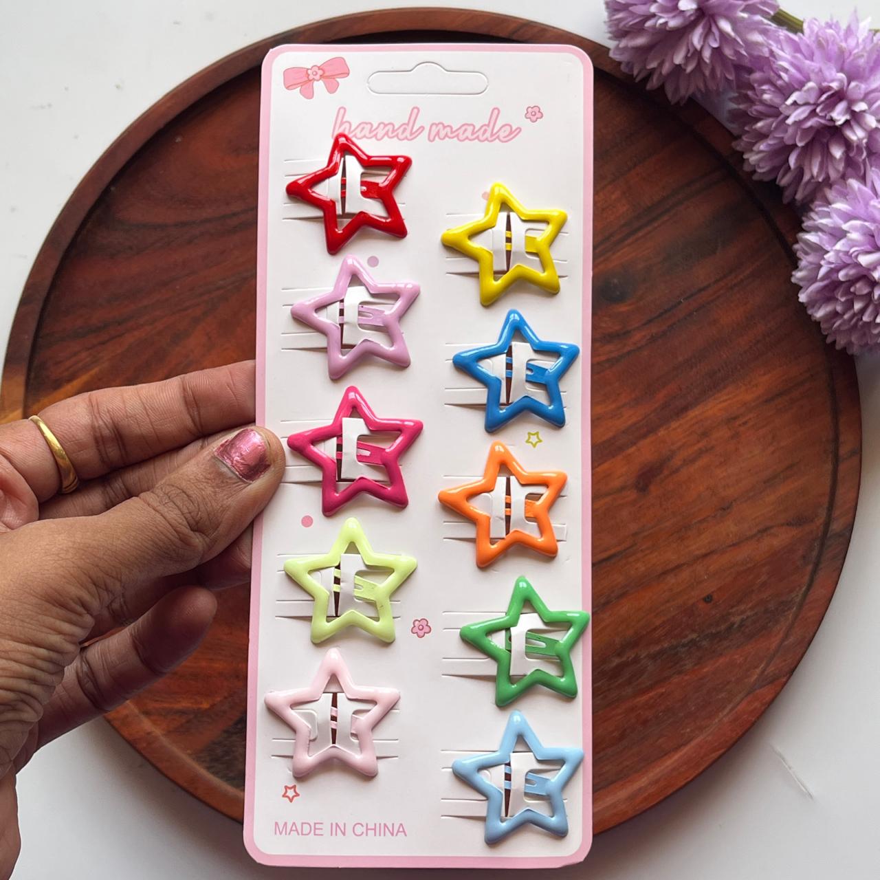 Star Snap Hair Clips – 10 Pairs