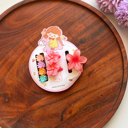 Floral Hair Accessories Set – 3-Piece Flower Hair Clips for Girls