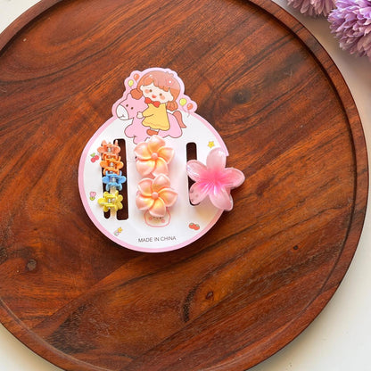 Floral Hair Accessories Set – 3-Piece Flower Hair Clips for Girls
