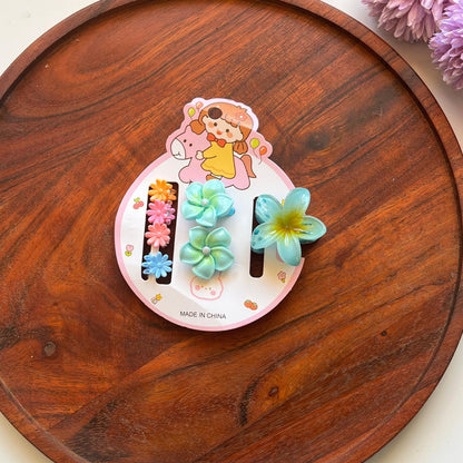 Floral Hair Accessories Set – 3-Piece Flower Hair Clips for Girls