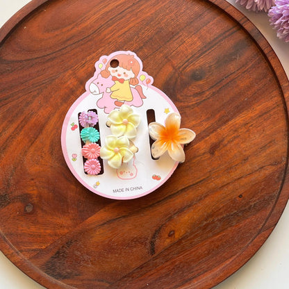 Floral Hair Accessories Set – 3-Piece Flower Hair Clips for Girls