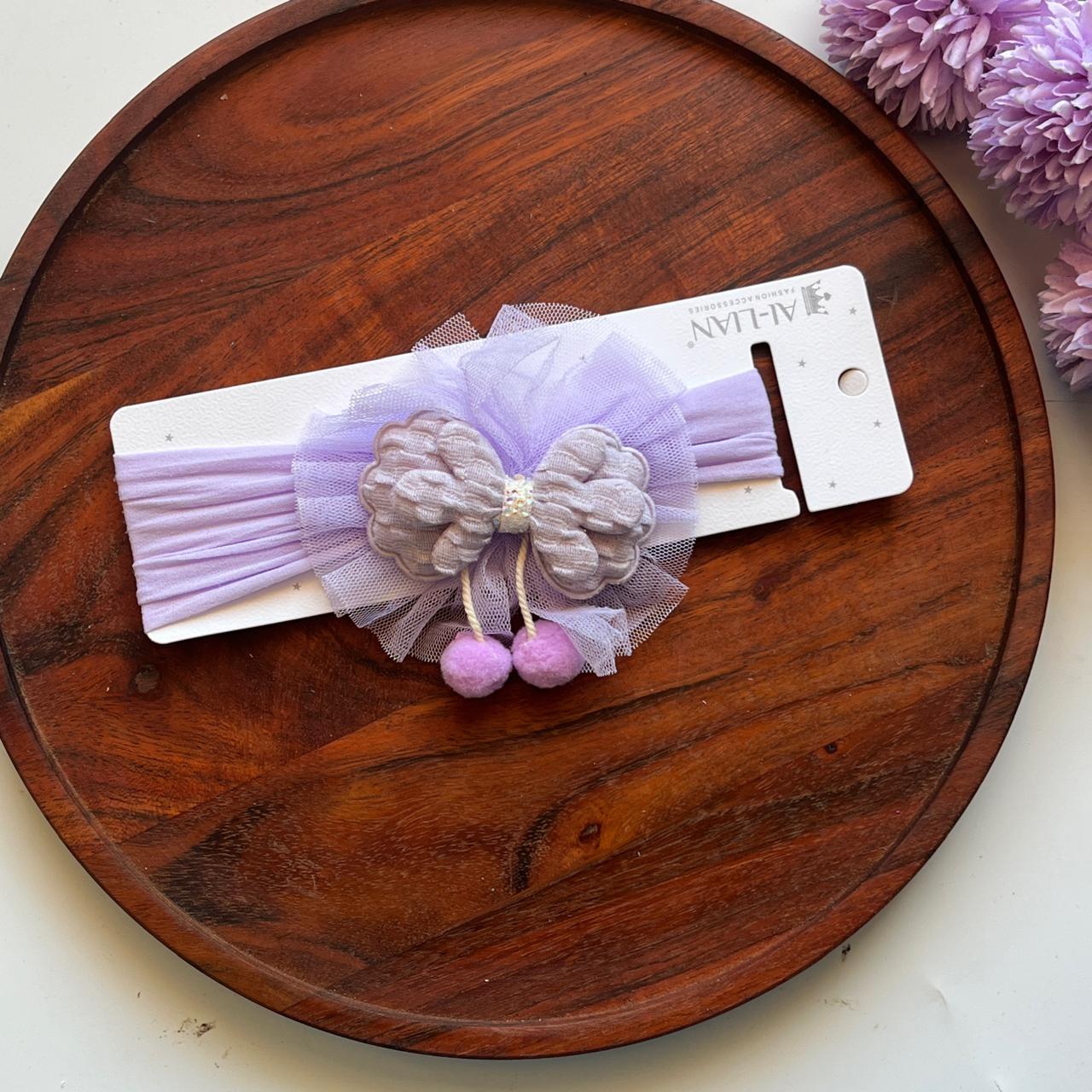 Butterfly Tulle Baby Headband – Soft Stretch Nylon Hair Band