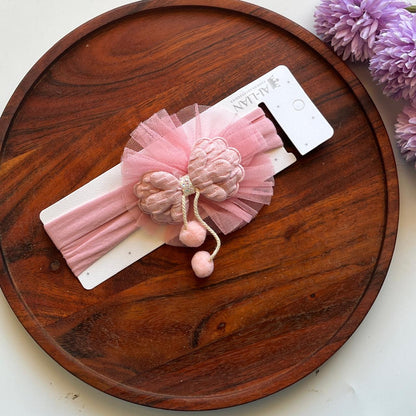 Butterfly Tulle Baby Headband – Soft Stretch Nylon Hair Band