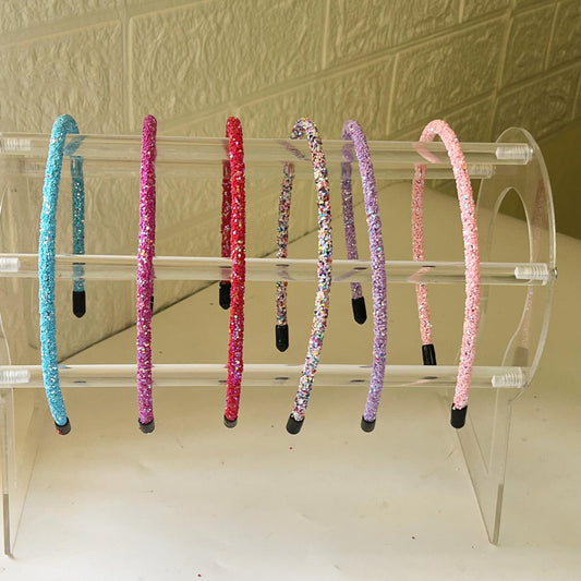 Sparkle Crystal Glitter Slim Headband – Candy Pop Collection