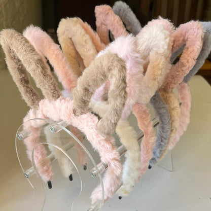 CloudSoft Faux Fur Padded Headband – Pastel Collection