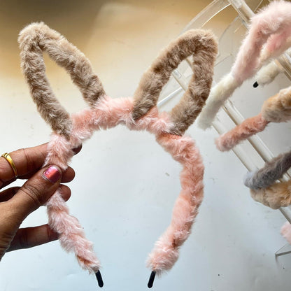 CloudSoft Faux Fur Padded Headband – Pastel Collection