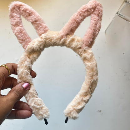 CloudSoft Faux Fur Padded Headband – Pastel Collection