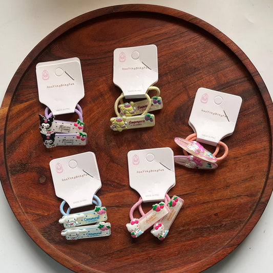 Cute Cartoon Elastic Hair Ties – Kawaii Character Collection