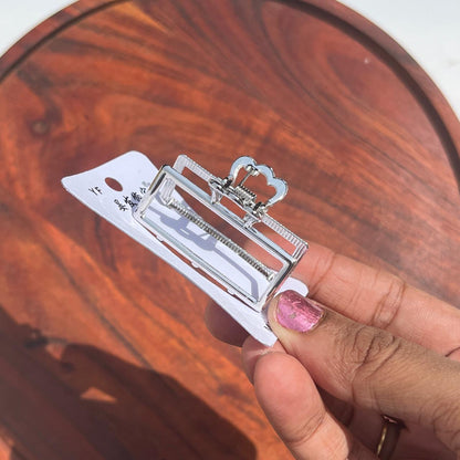 Minimalist Rectangular Metal Hair Claw Clip - Medium 5cm