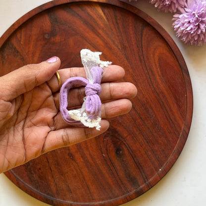 Lace Bow Hair Tie -  Pack of 1