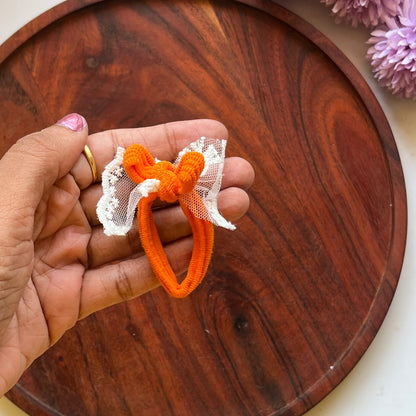 Lace Bow Hair Tie -  Pack of 1