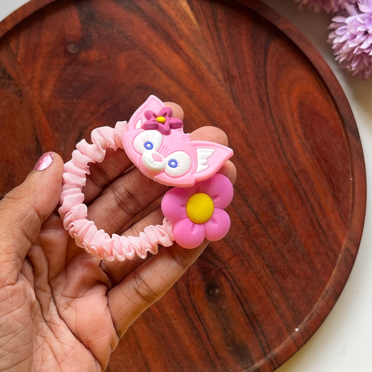 Cute Character Scrunchie Hair Tie-  Pack of 1