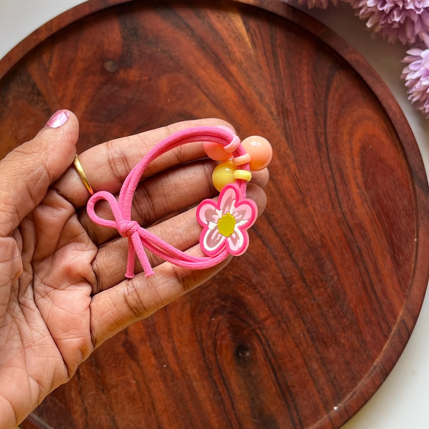 Cute Cartoon Charm Hair Tie -  Pack of 1