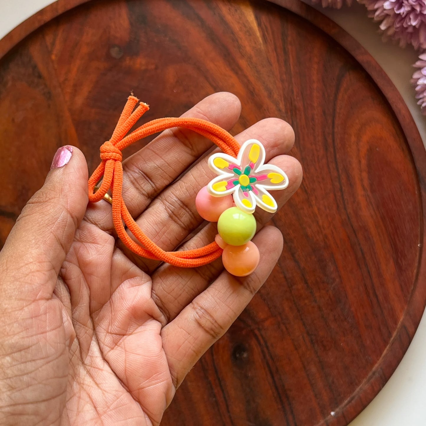 Cute Cartoon Charm Hair Tie -  Pack of 1