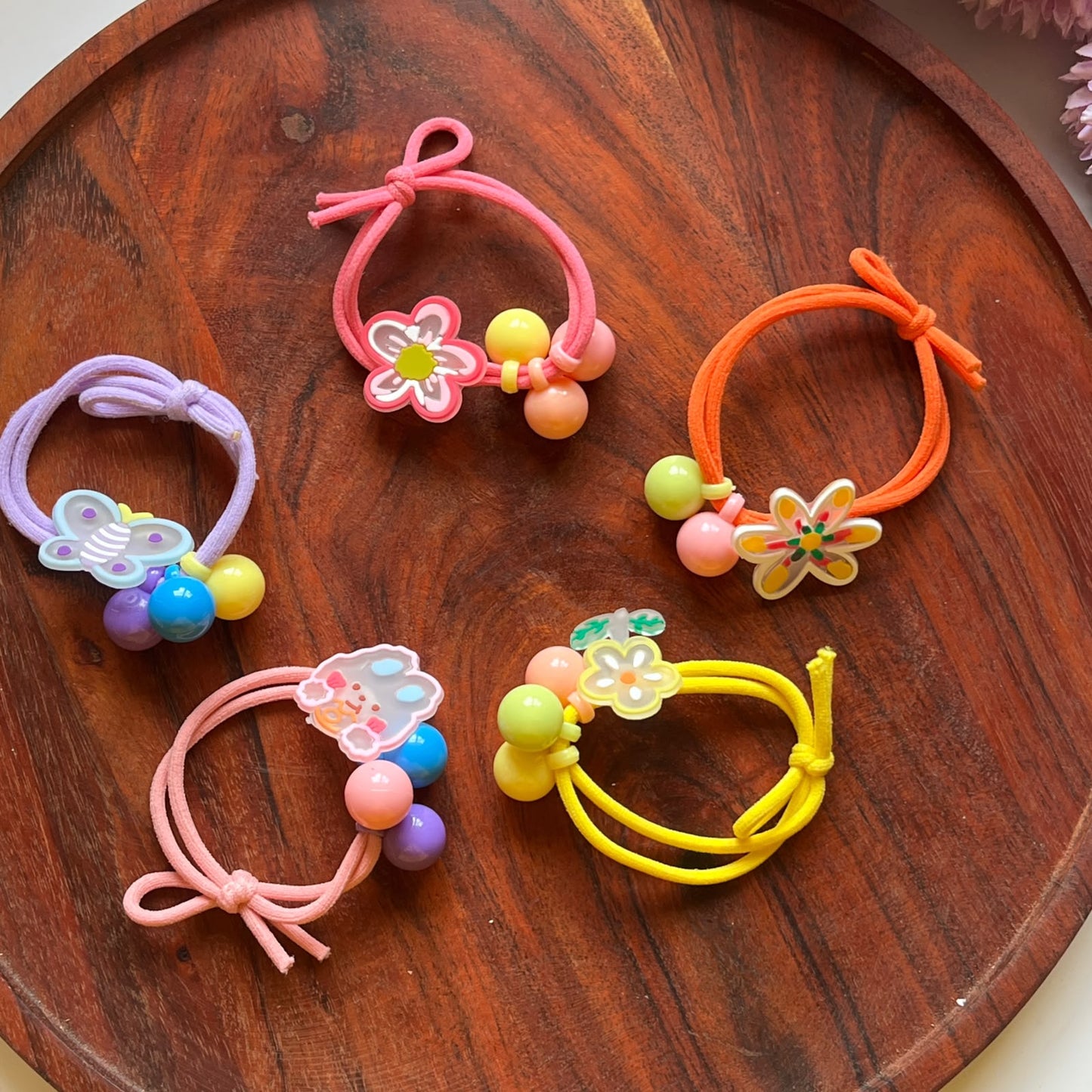 Cute Cartoon Charm Hair Tie -  Pack of 1