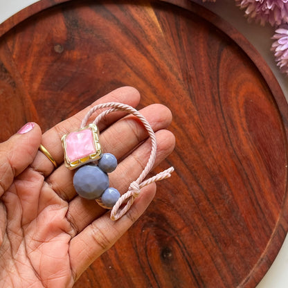 Pastel Gemstone Charm Hair Tie -  Pack of 1