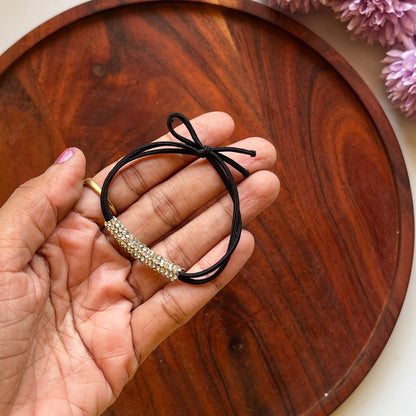 Crystal Bar Hair Tie -  Pack of 1