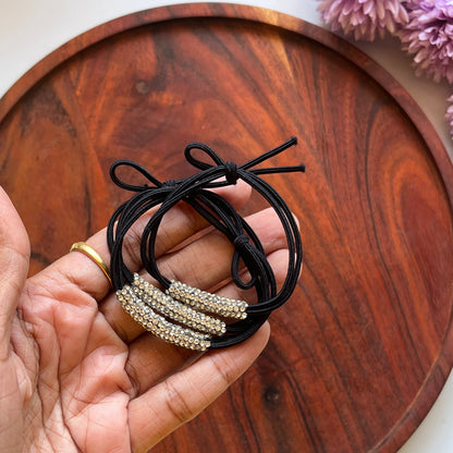 Crystal Bar Hair Tie -  Pack of 1