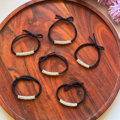 Crystal Bar Hair Tie -  Pack of 1