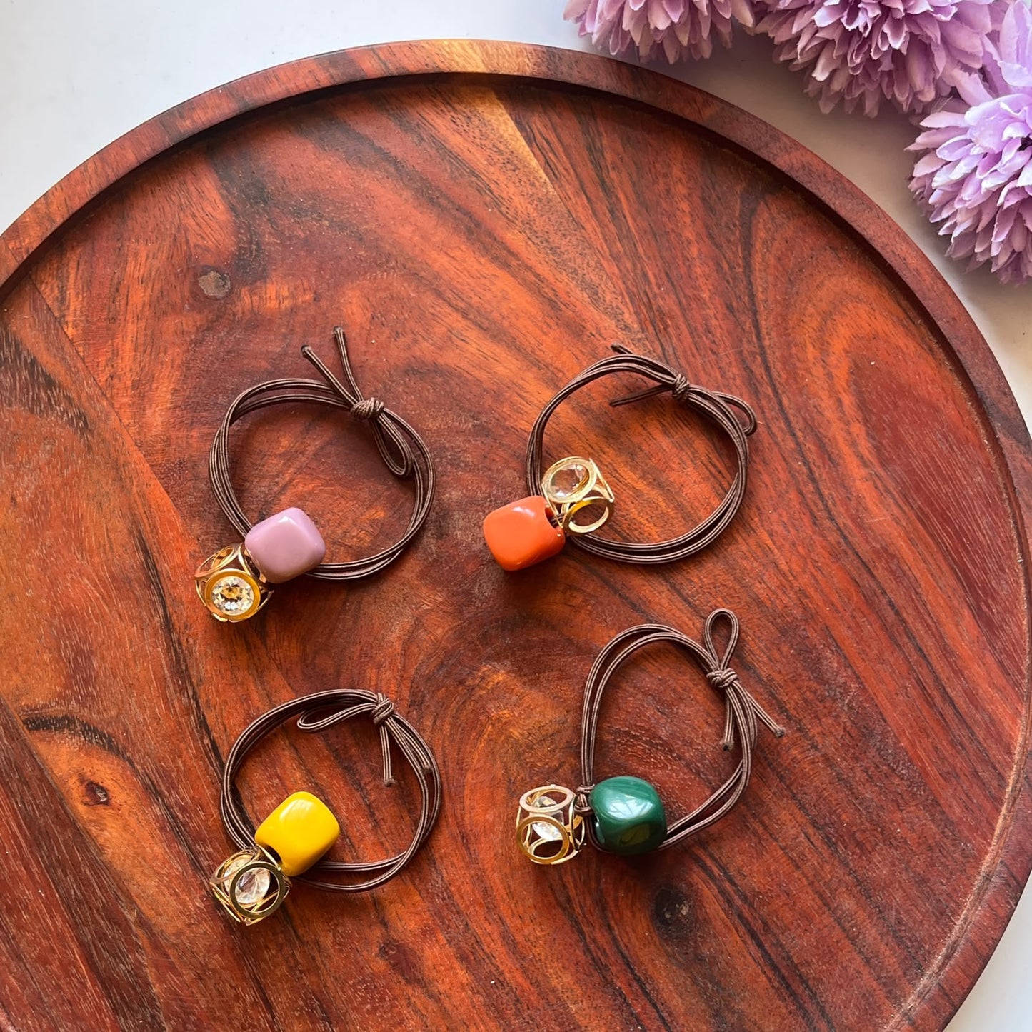 Crystal Charm Hair Tie -  Pack of 1