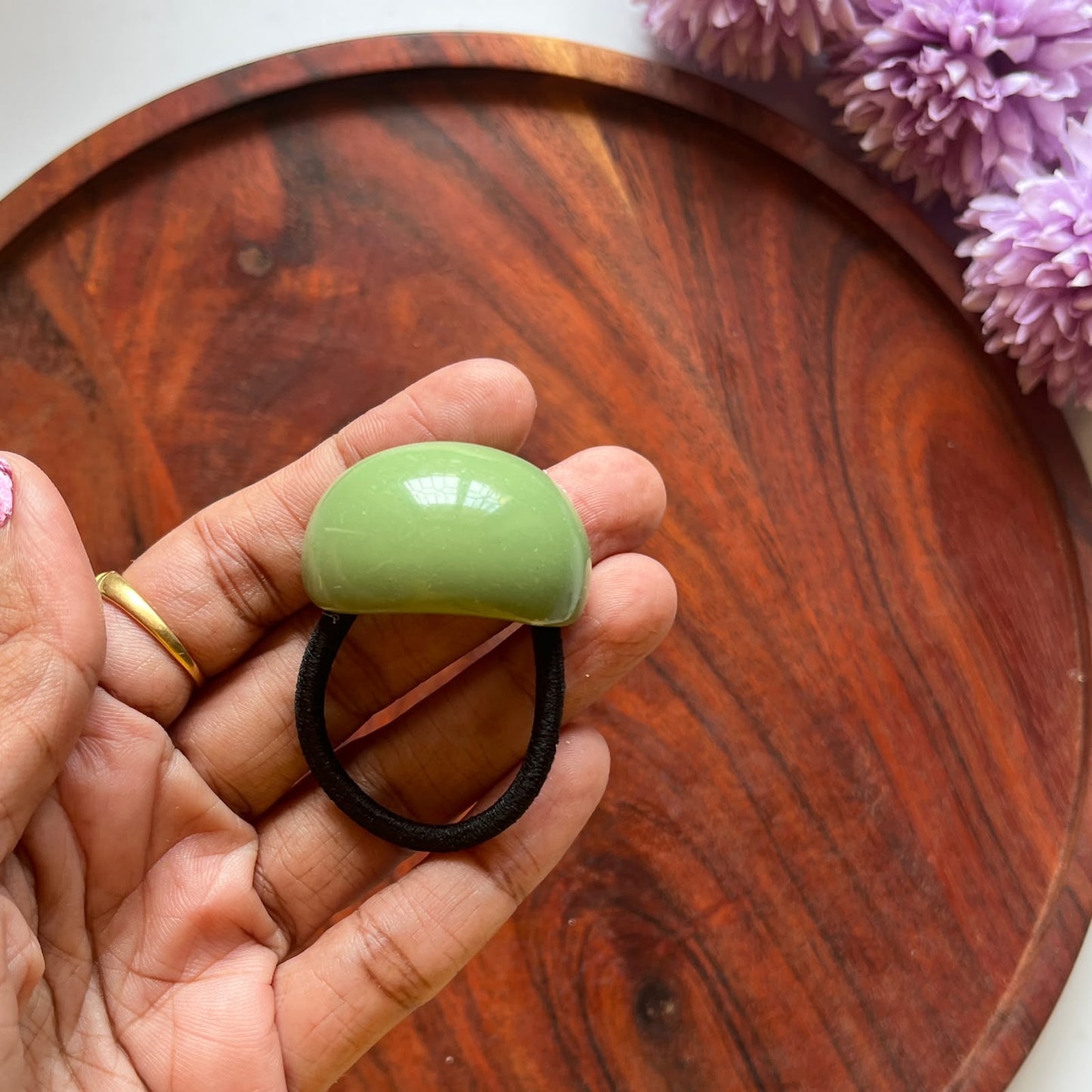 Minimalist Resin Hair Tie-  Pack of 1