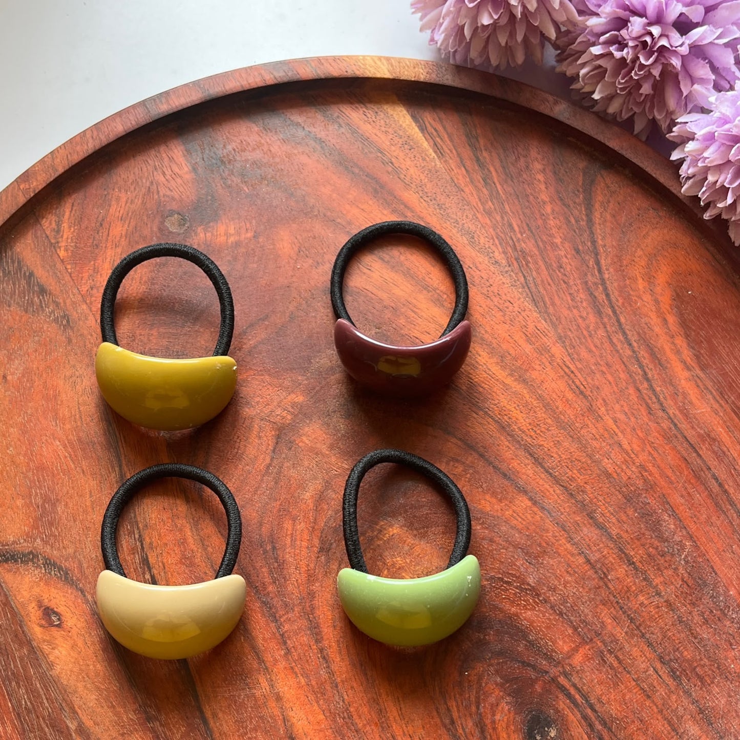 Minimalist Resin Hair Tie-  Pack of 1