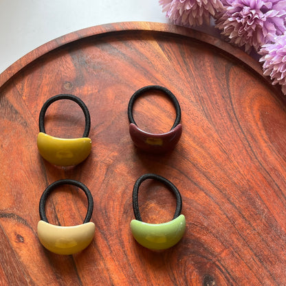 Minimalist Resin Hair Tie-  Pack of 1
