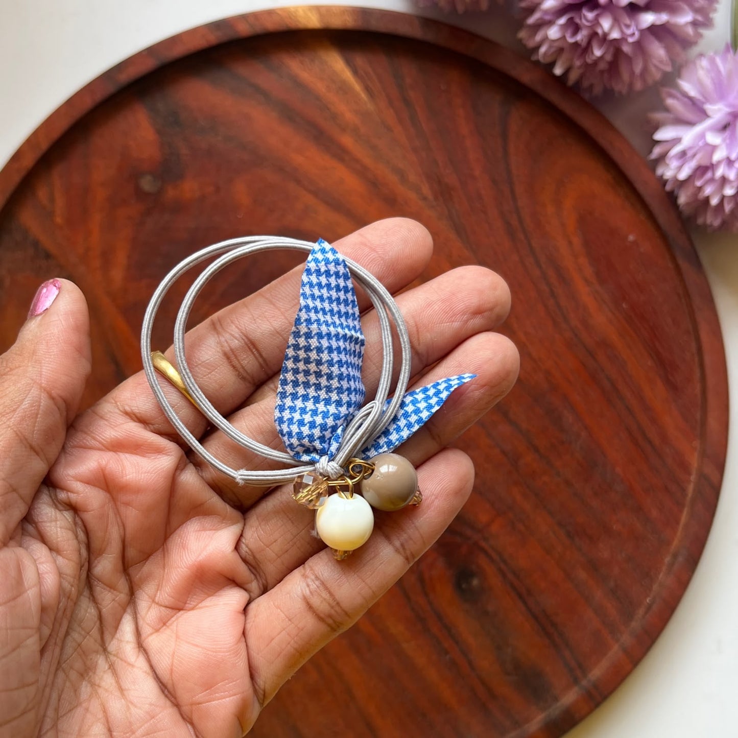 Elegant Bow Charm Hair Tie - Pack of 1