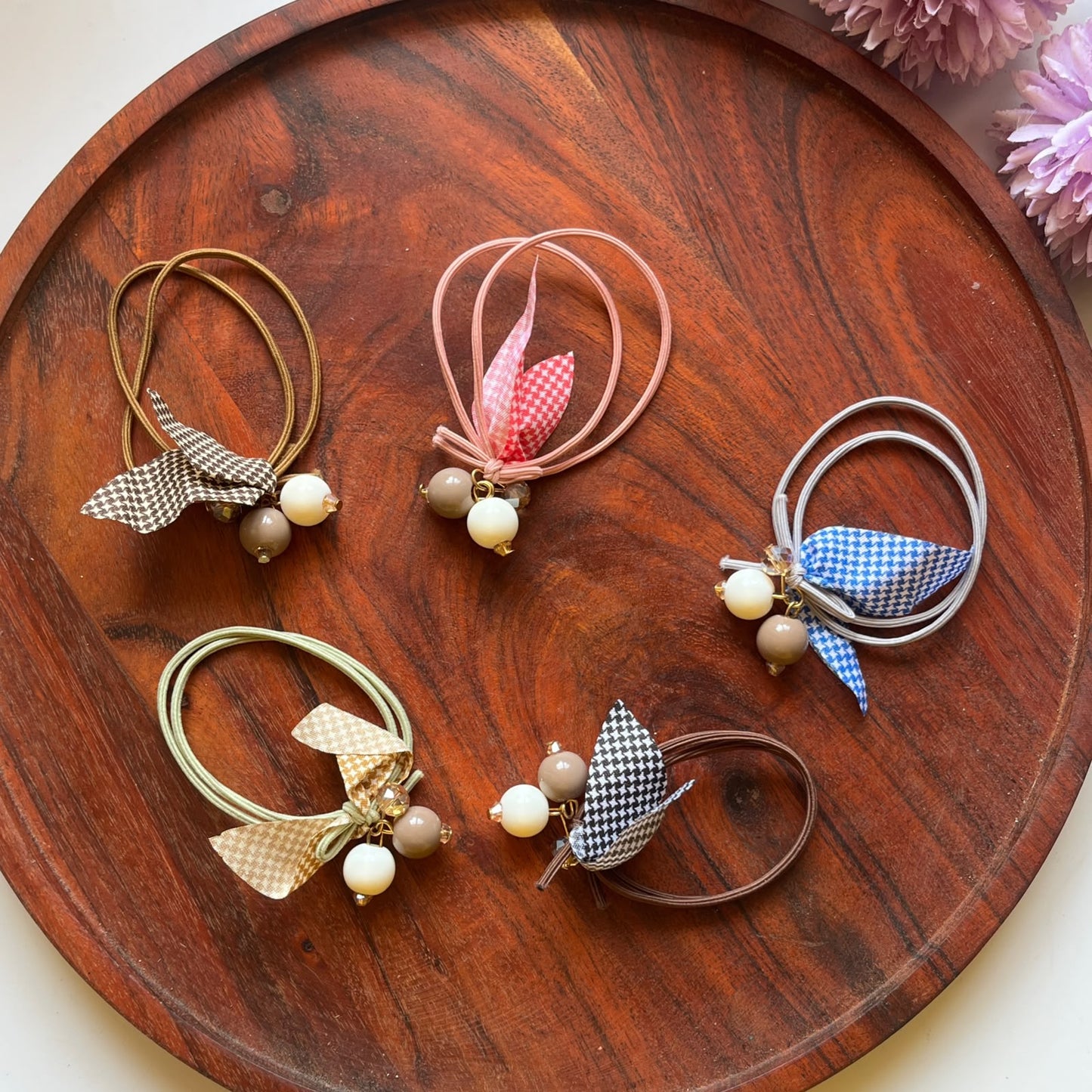 Elegant Bow Charm Hair Tie - Pack of 1